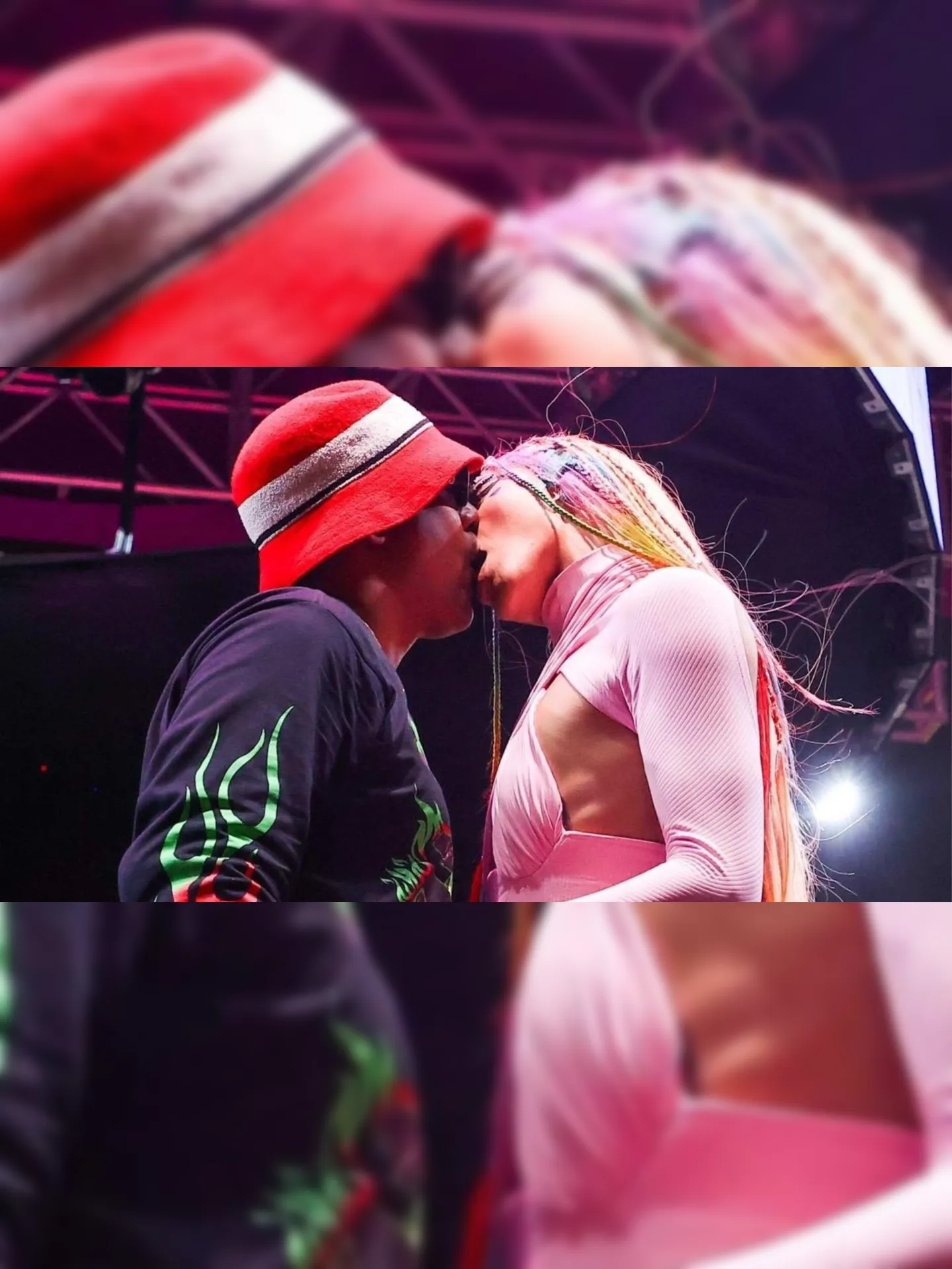 O beijo aconteceu durante os 'Ensaios da Anitta' no Rio.