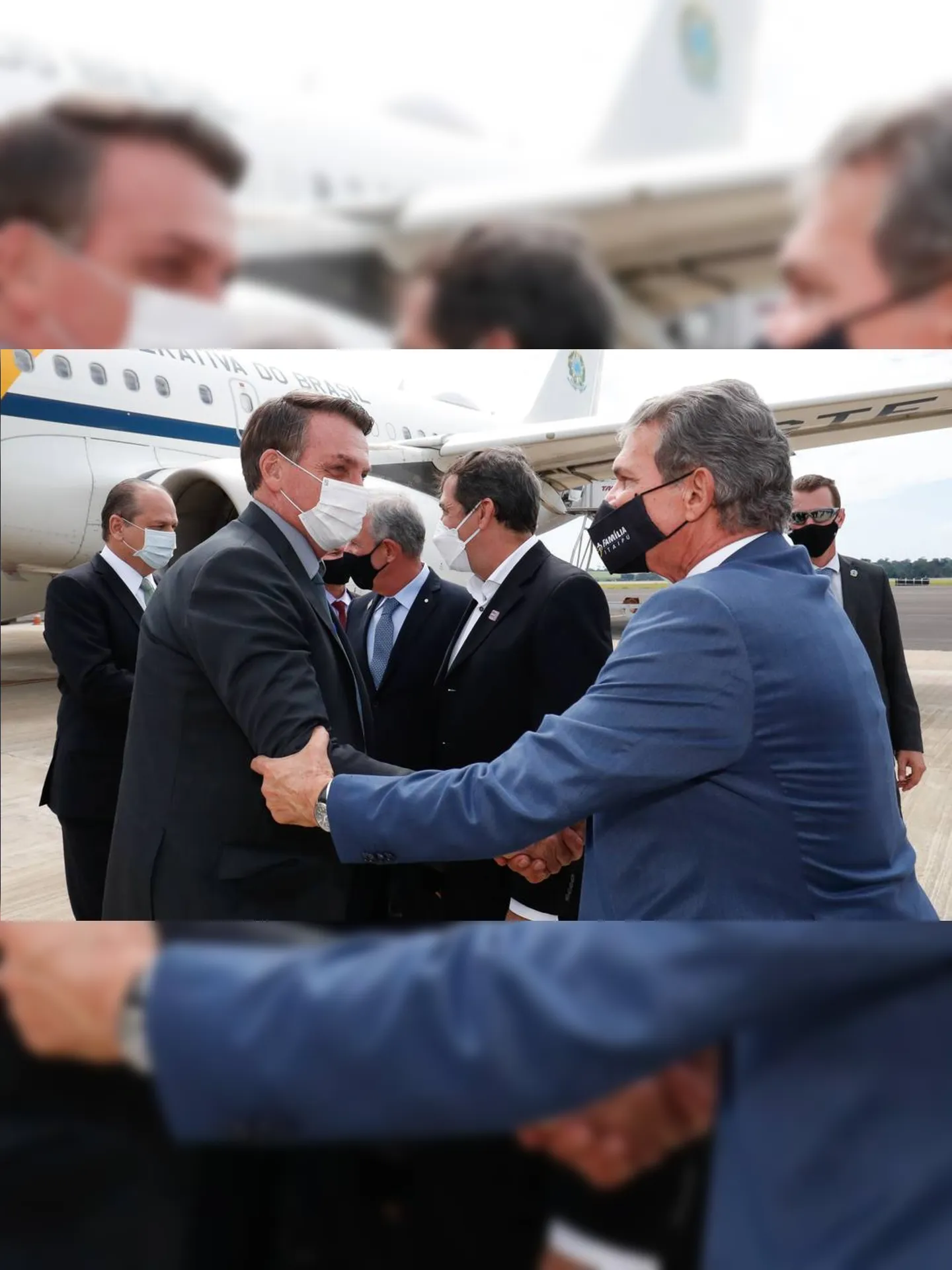 Presidente Bolsonaro e ex-presidente da Petrobras Silva e Luna.