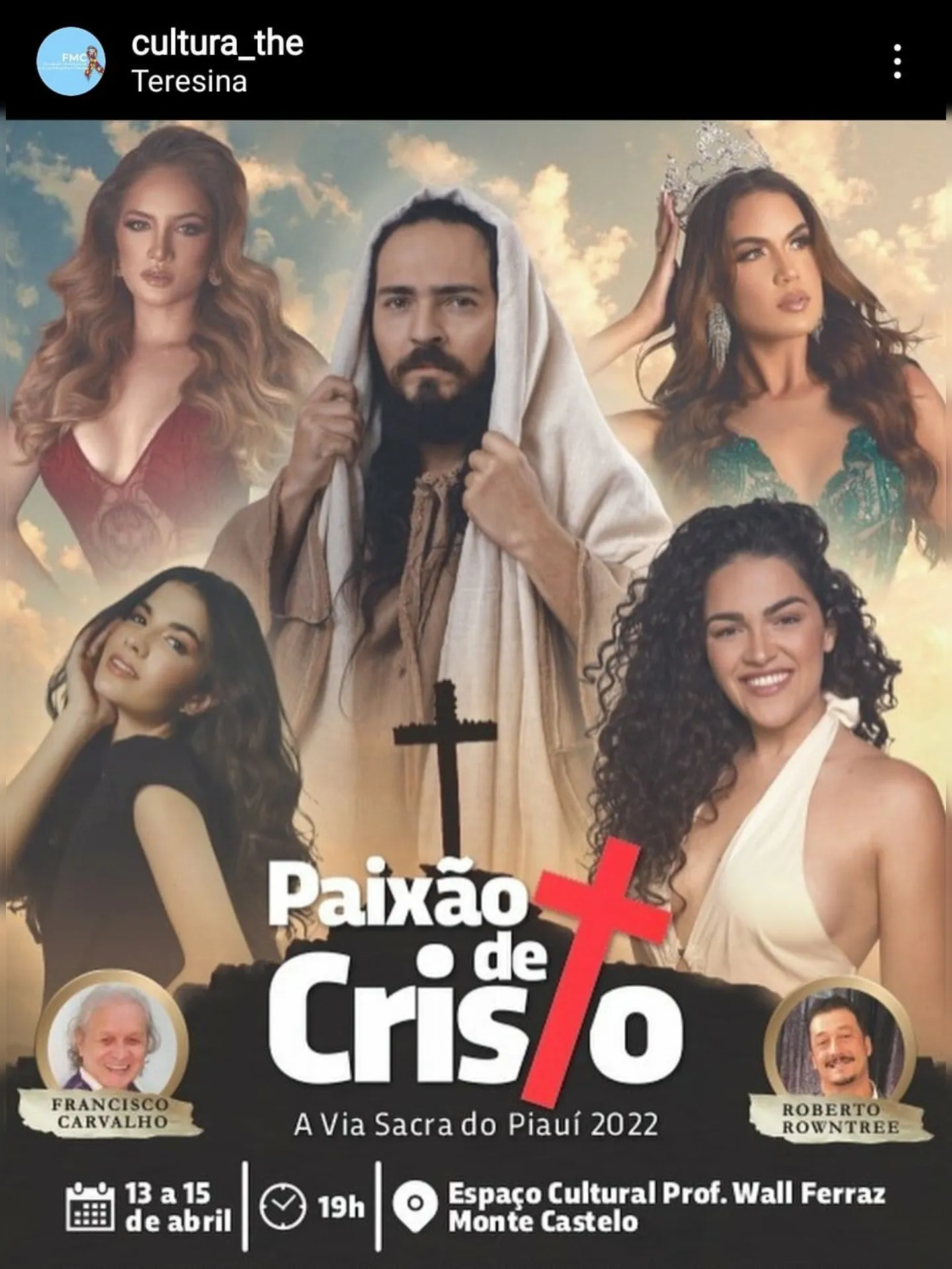 Cartaz de peça 'A Paixão de Cristo' gera polêmica
