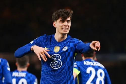 Decisivo como sempre, Havertz abriu o caminho para a vitória dos Blues.