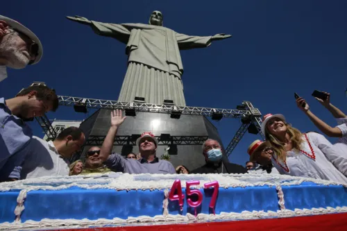 Eduardo Paes celebrou o aniversário da cidade.