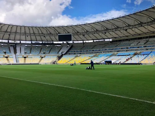 Perfil do Maracanã nas redes sociais divulgou imagem do gramado impecável