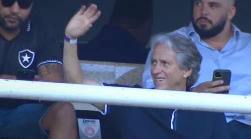 Jorge Jesus foi visto em um camarote do Estádio Nilton Santos