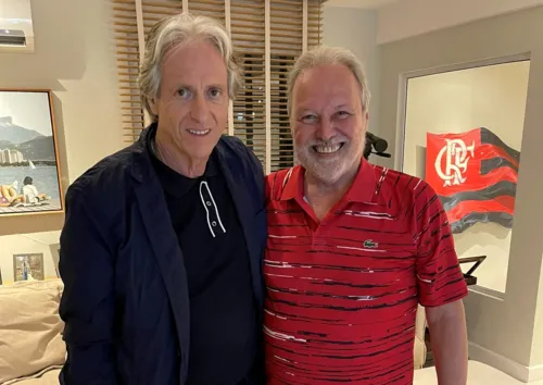 Renato Maurício Prado e Jorge Jesus assistiram ao jogo do Flamengo na casa de um amigo em comum