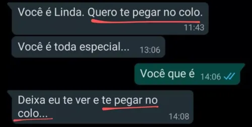 Mensagens são atribuídas ao professor de história.