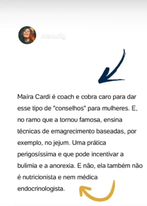 Texto é da nutricionista Manoela Figueiredo