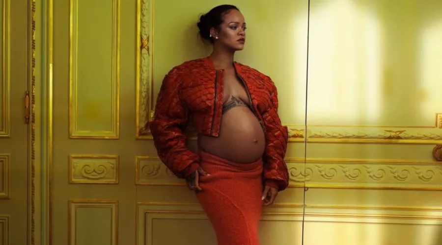 Rihanna está grávida do primeiro filho com o rapper, A$AP Rocky