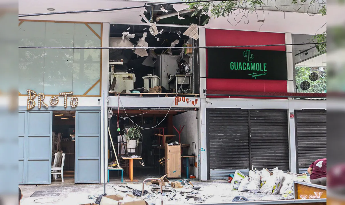Explosão causa estragos em restaurante na Zona Sul de Niterói
