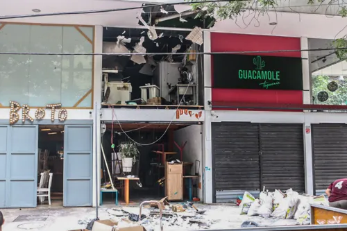 Explosão causa estragos em restaurante na Zona Sul de Niterói