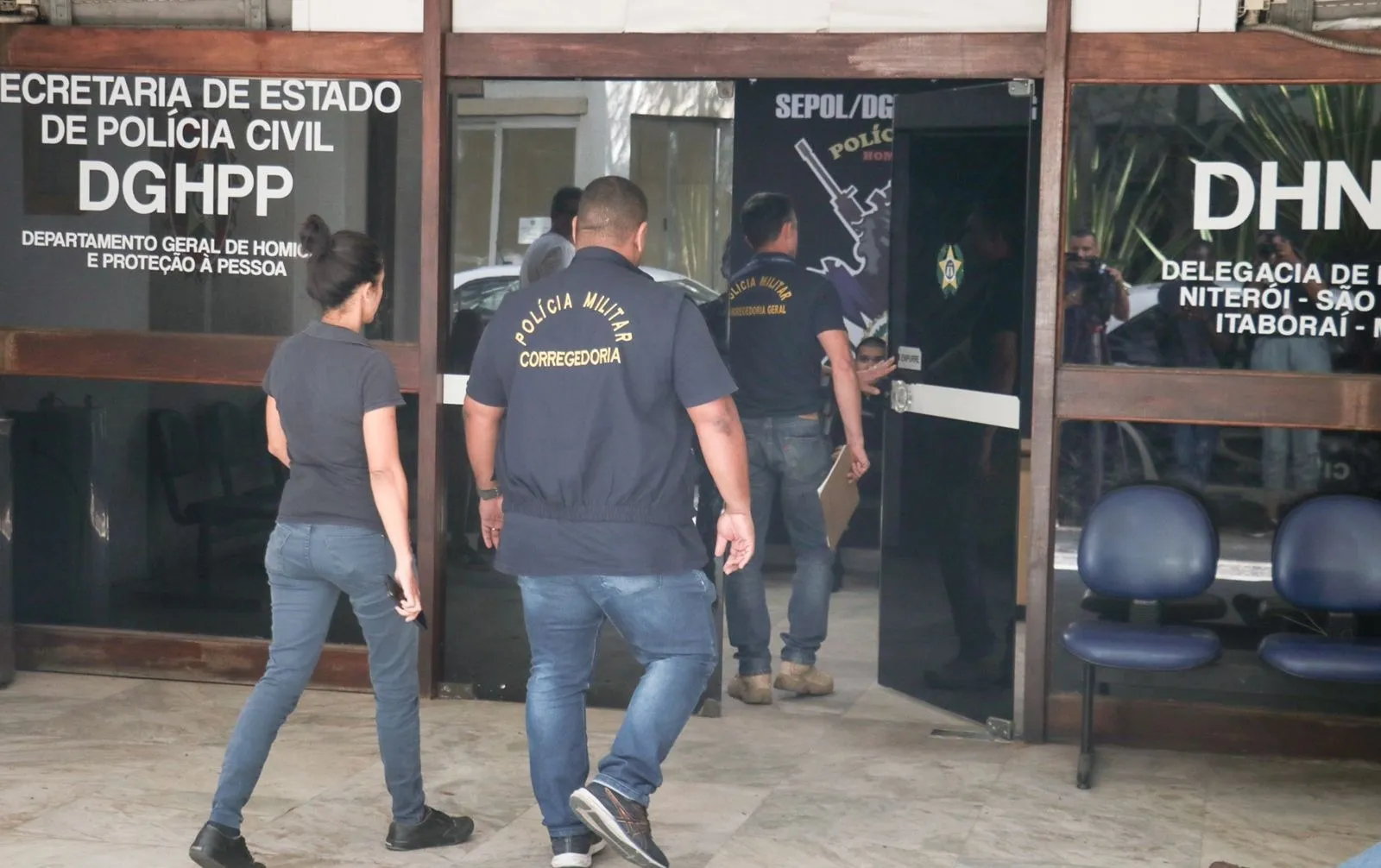 Agentes da Corregedoria não quiseram falar com a imprensa