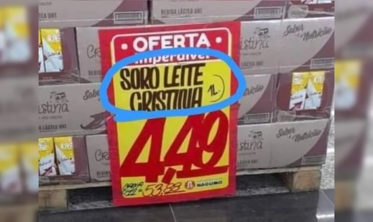 Exemplo de mercado que vende soro de leite