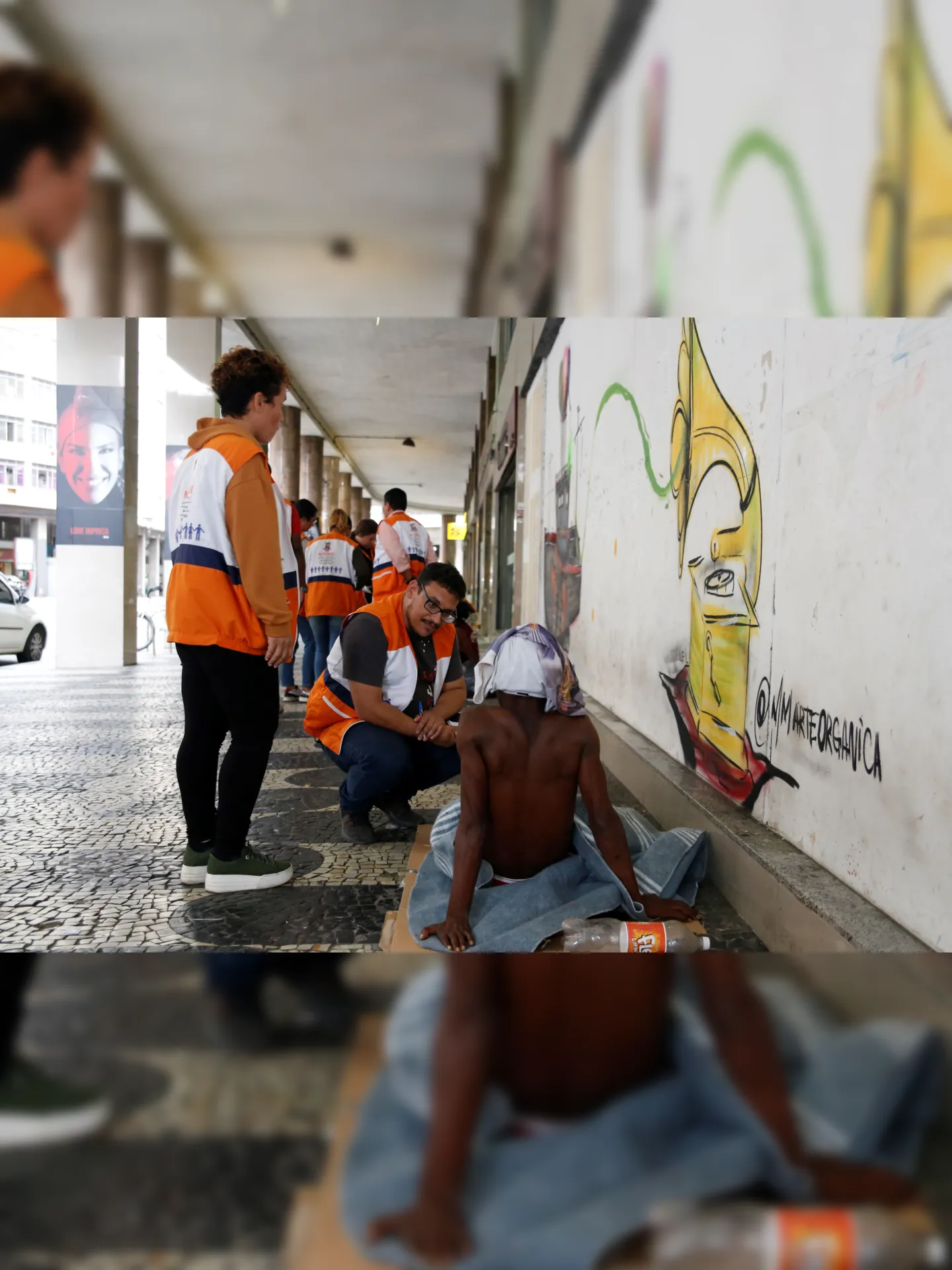 Com a queda da temperatura, equipes da Assistência Social percorrerem espaços com maior concentração de pessoas em situação de rua
