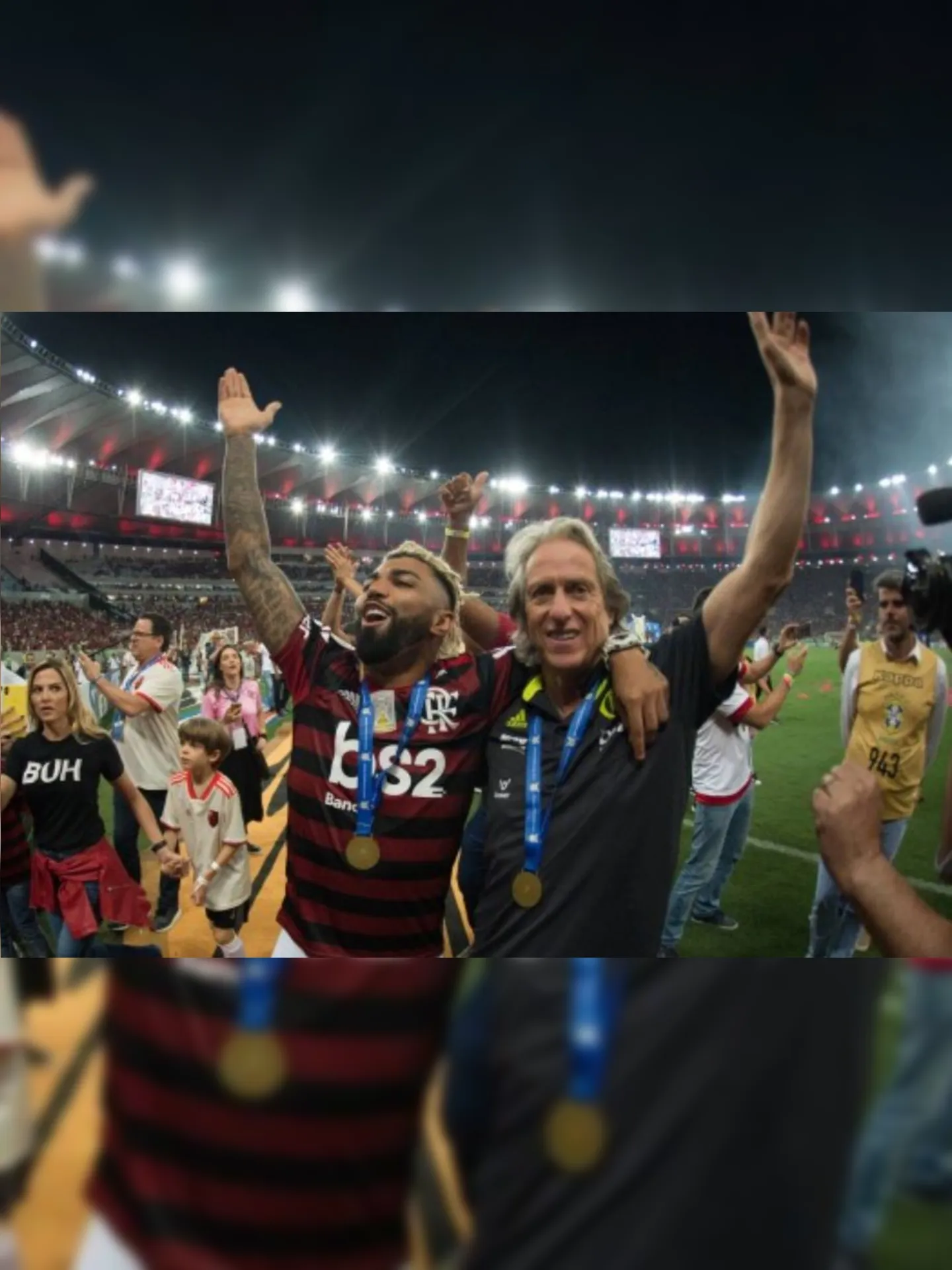 Gabigol e Jorge Jesus levantaram diversas taças juntos no Flamengo