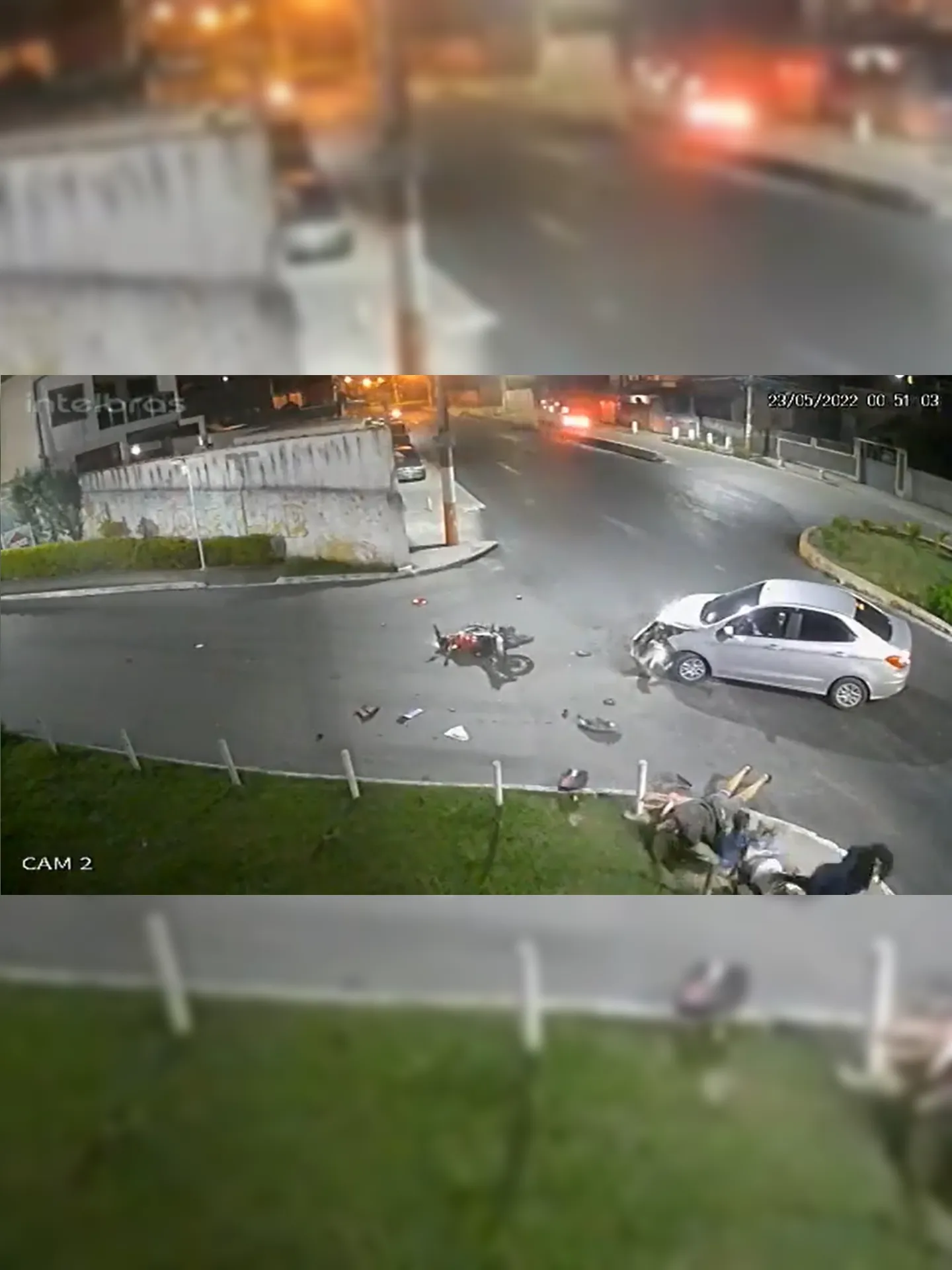 Câmera de segurança flagra acidente na Baixada Fluminense