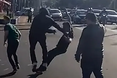 Momento da agressão