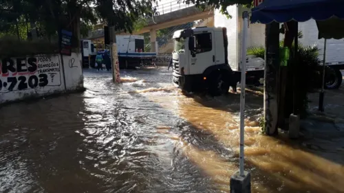 Imagem do alagamento em Tomás Coelho