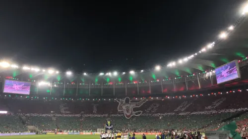 Mosaico foi montado em homenagem ao ídolo Fred, que se despediu do futebol