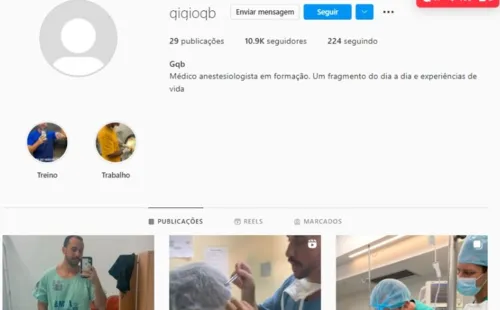 Médico recebeu milhares de seguidores.