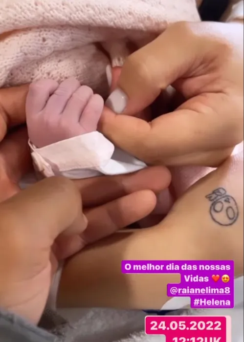 A bebê é a primogênita do casal