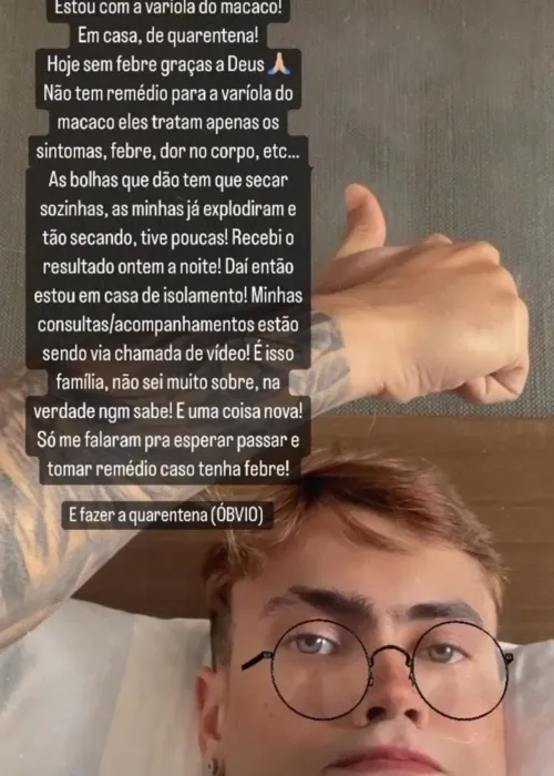 Doug Mello confirmou o caso nas redes sociais