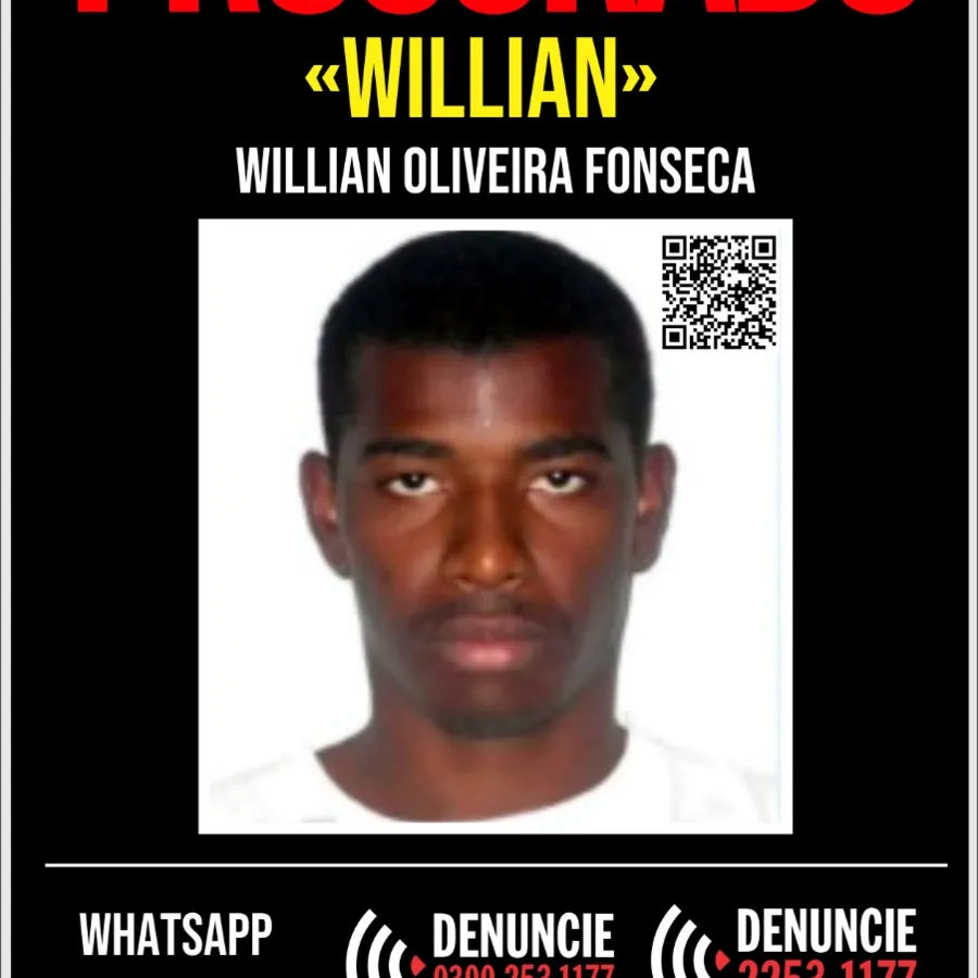 Willian tem dois mandados de prisão em aberto.