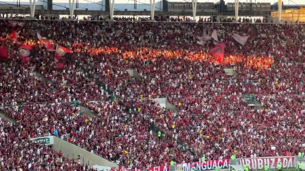 Torcida do Flamengo presente no Maracanã neste domingo