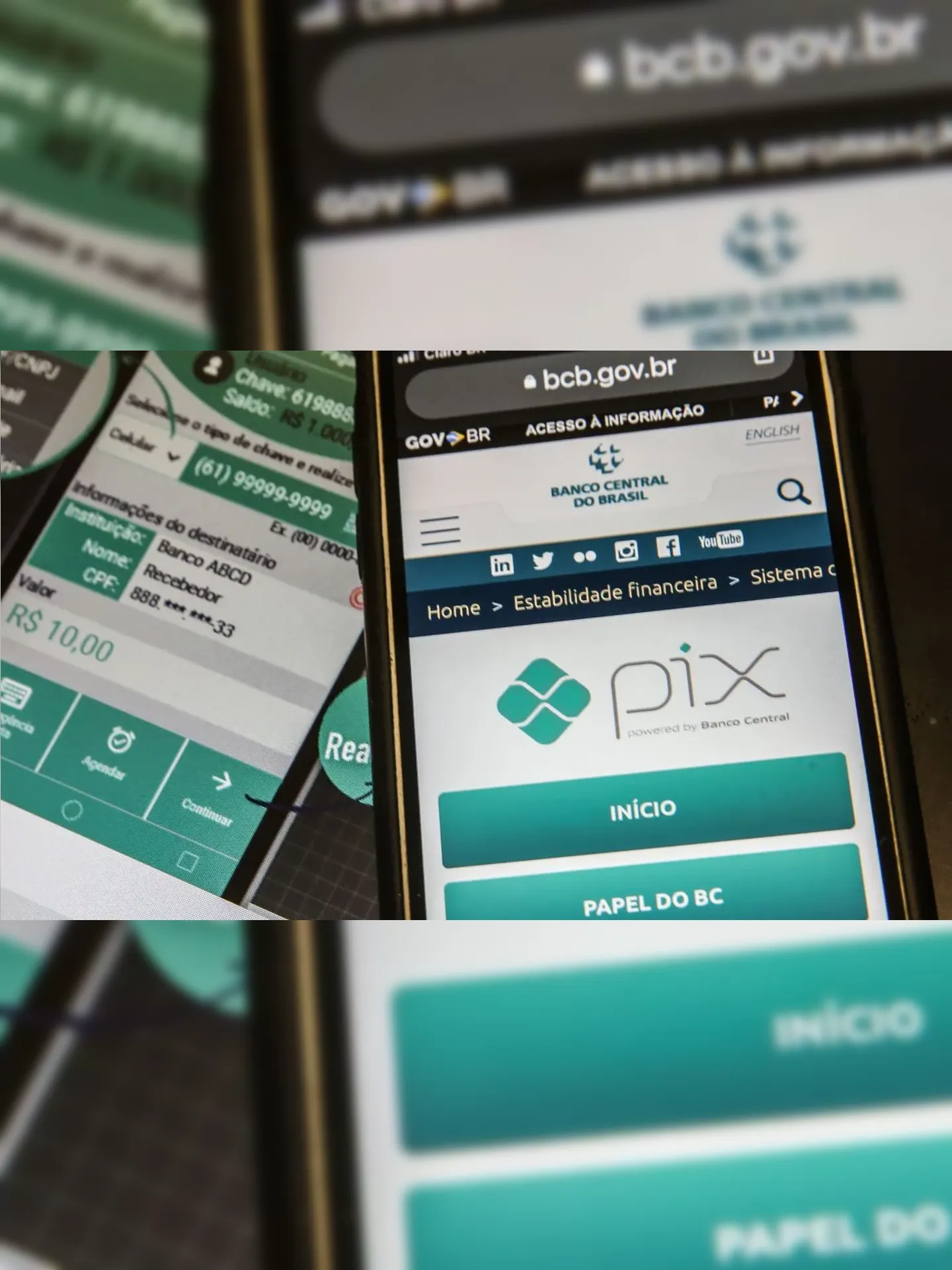 Pix pode ser feito pelo celular e foi criado pelo Banco Central.