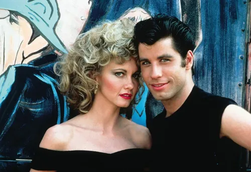 Olivia Newton-John e John Travolta no filme 'Grease'