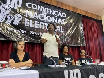 Os candidatos Leonardo Péricles e Samara Martins