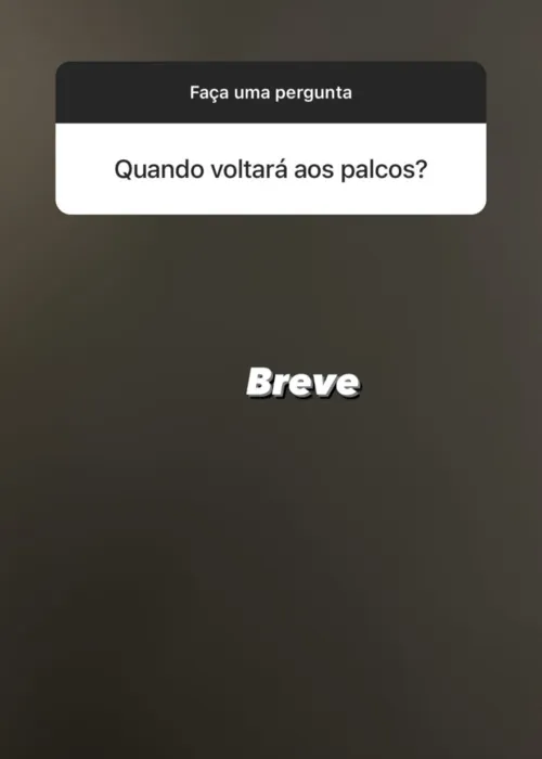 Simone publicou uma caixinha de perguntas em sua rede social e pediu que os fãs interagissem