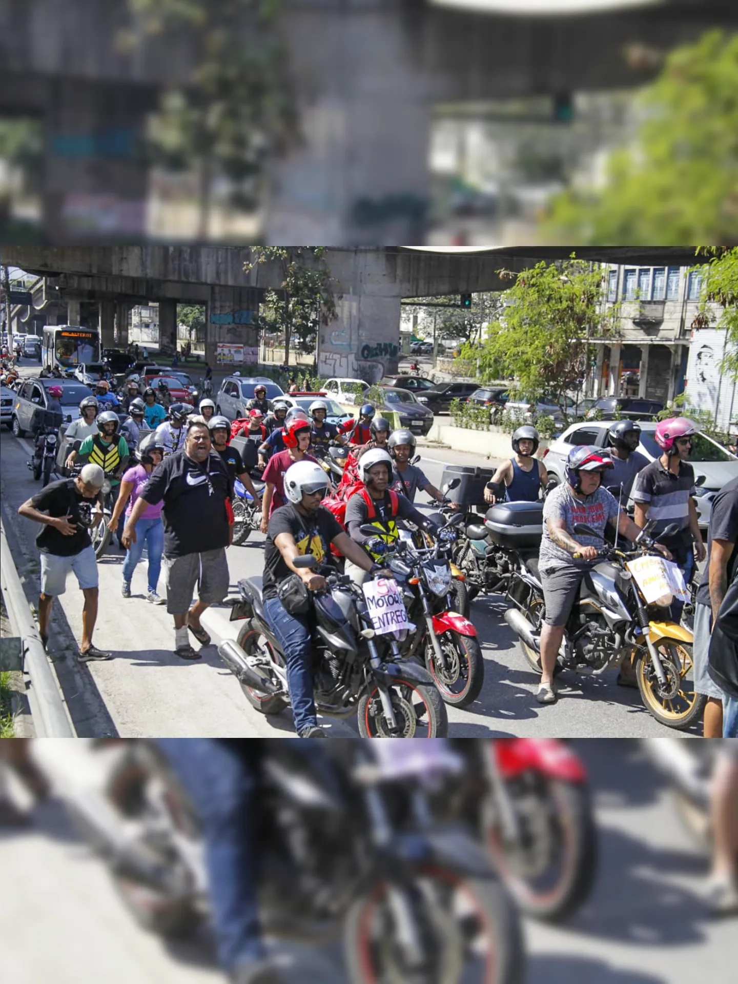 Manifestação de motociclistas na Alameda