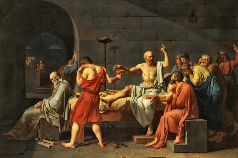 O filosofo Sócrates preferiu a morte a desmentir seus próprios ensinamentos