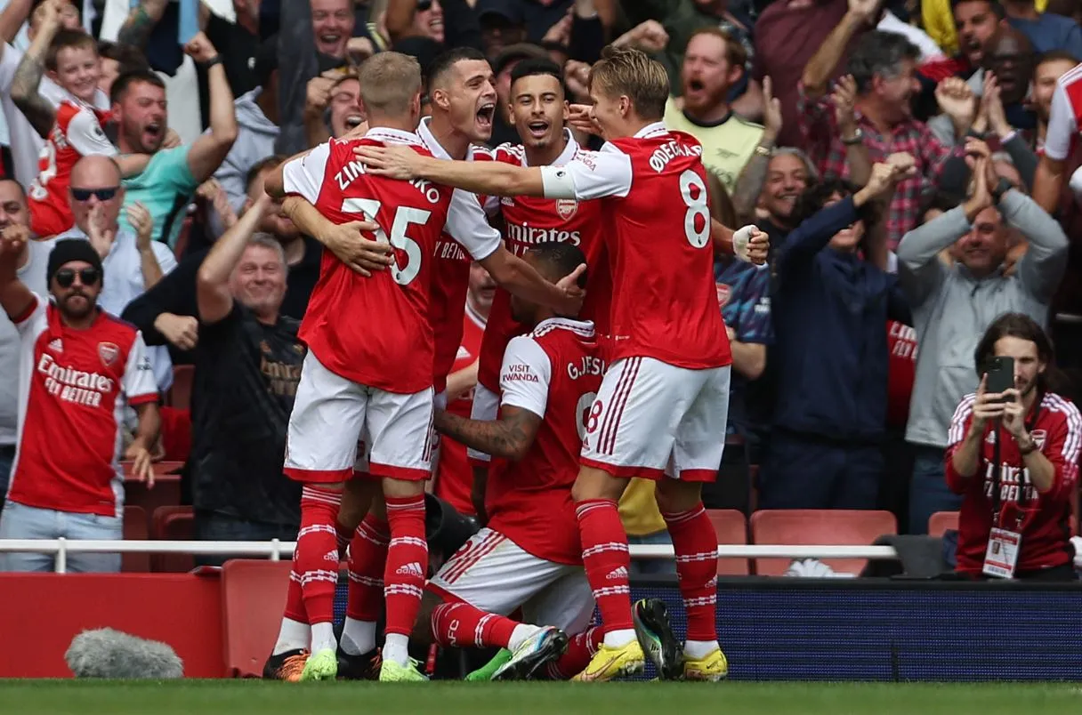 Gabriel Jesus marcou um dos gols da vitória do Arsenal