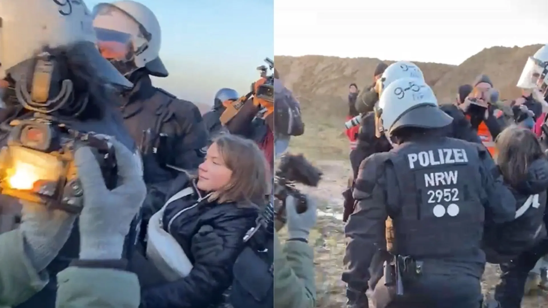Greta Thunberg foi detida durante manifestações em mina de carvão