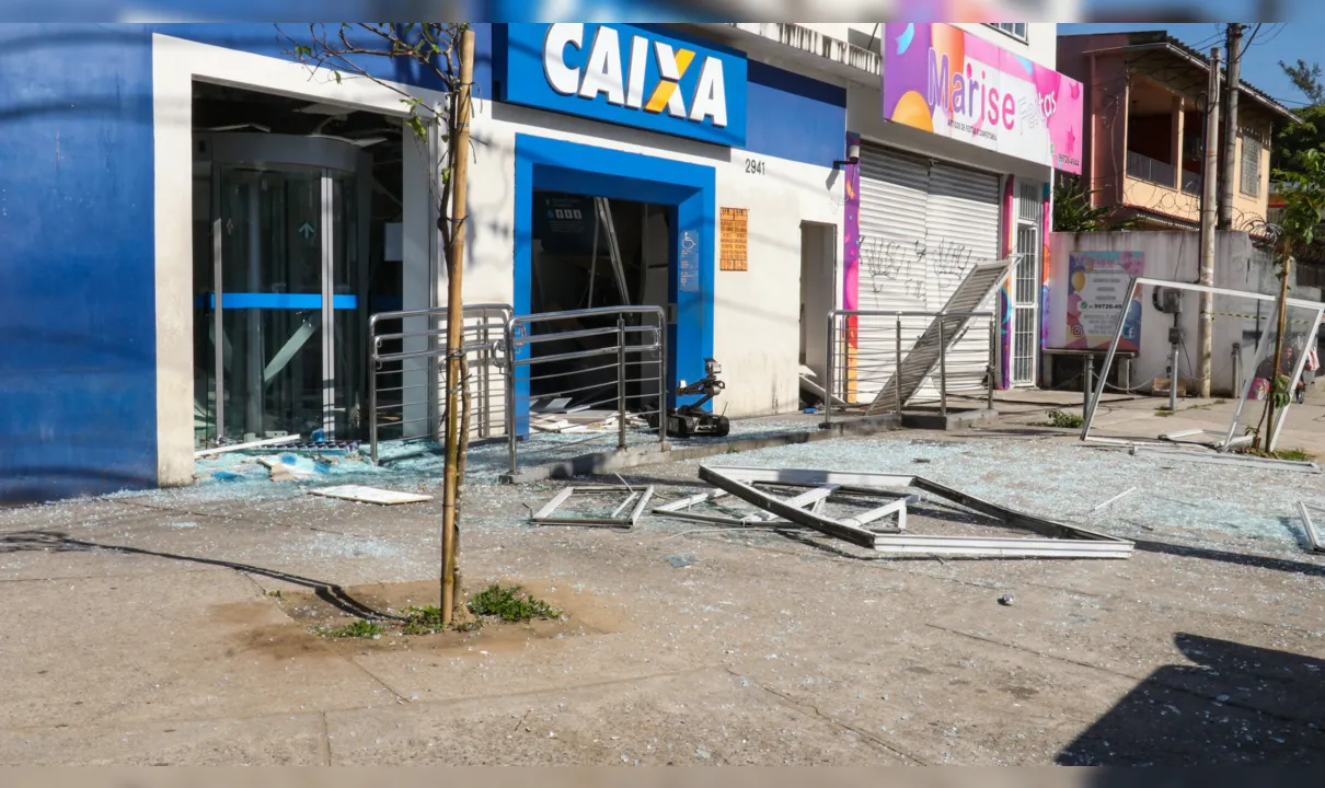 Uma agência da Caixa foi explodida no início do mês na Taquara