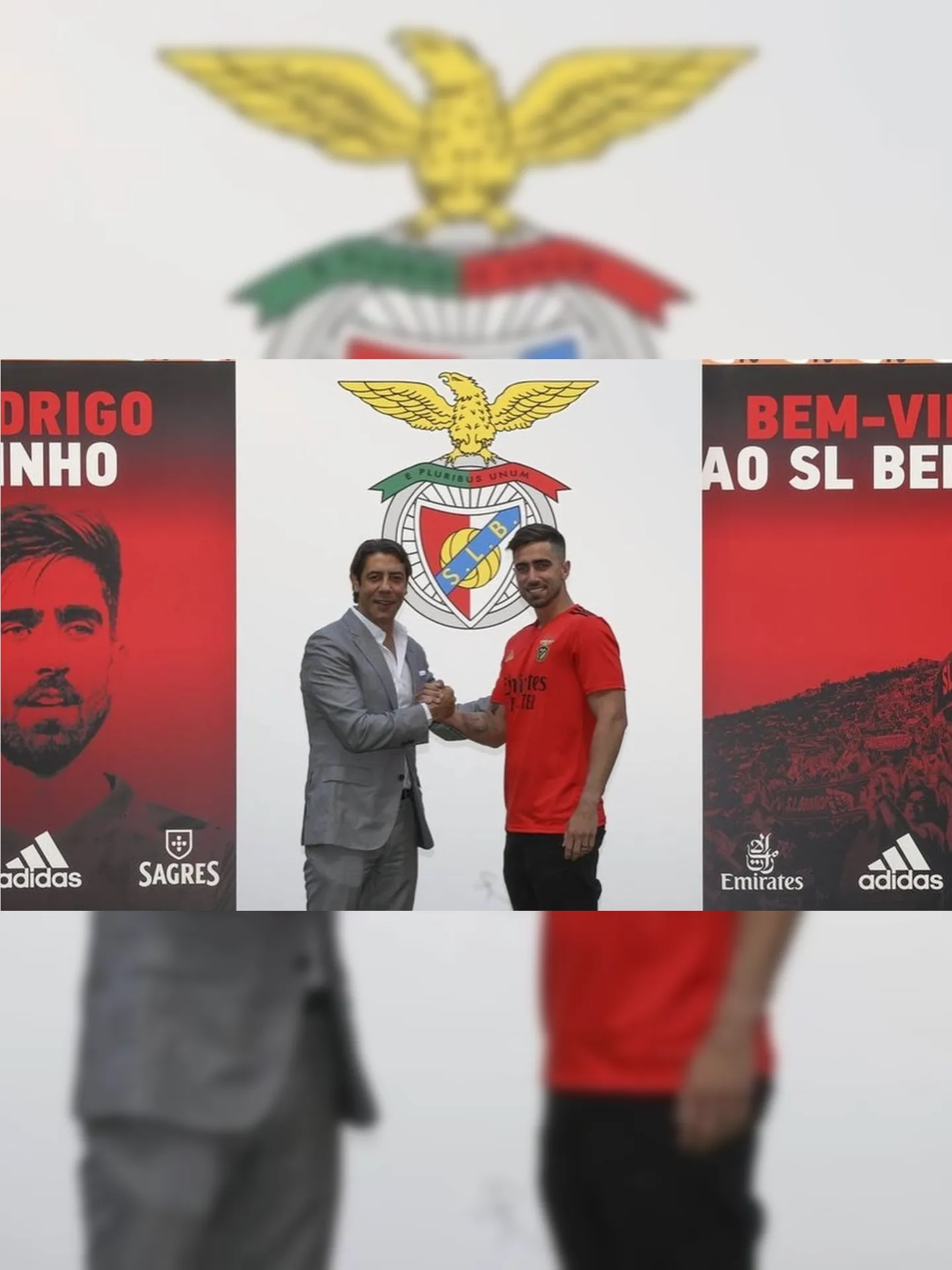 Rodrigo Pinho em sua apresentação no Benfica