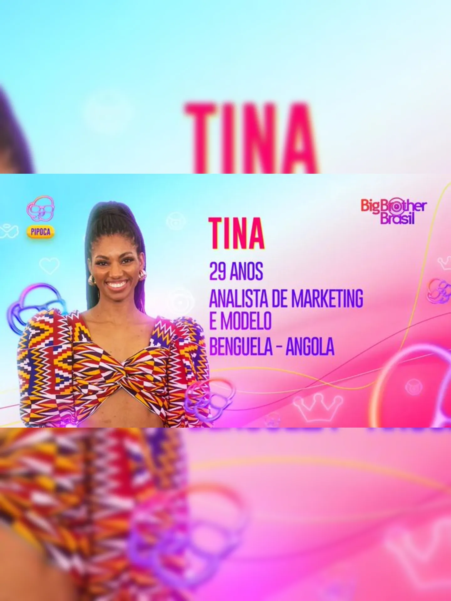 Tina nasceu em Angola e é modelo e analista de marketing