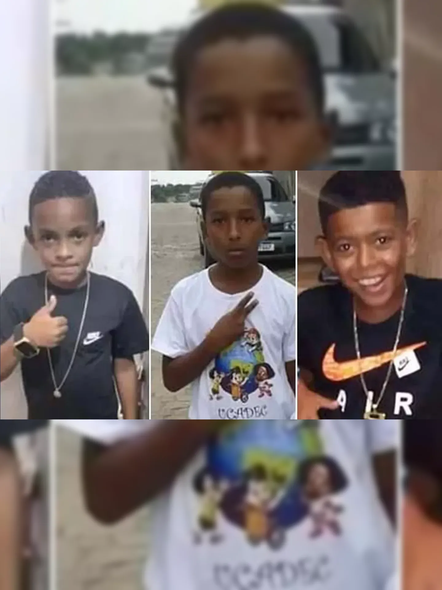 Alexandre da Silva, de 10 anos; Lucas Matheus da Silva, de 8 anos; e Fernando Henrique Ribeiro Soares, de 11 anos; foram torturados e mortos em dezembro de 2020
