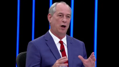 Ciro durante entrevista no Jornal Nacional