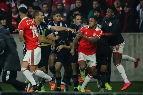 Final do jogo entre Inter e Botafogo teve cenas lamentáveis