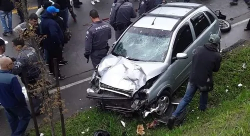 O motorista se desgovernou ao passar mal no volante