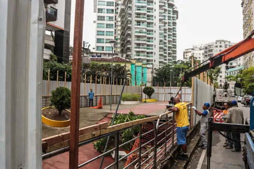 A previsão de término dessa fase de obras é para a sexta-feira (16)