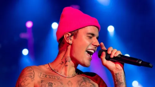 Justin Bieber se apresentou no palco mundo do Rock in Rio,  no último domingo (4)