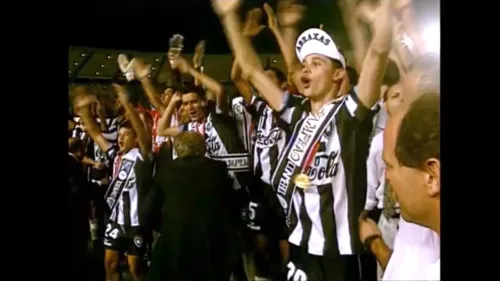 Jogadores comemoram título da Copa Conmebol de 1993