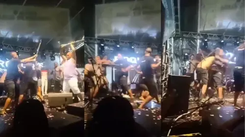 Confusão aconteceu em cima do palco