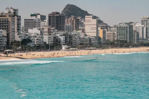 Orla do Leblon, na Zona Sul do Rio de Janeiro