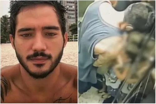 Victor foi flagrado agredindo o enteado em um elevador