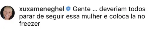 Xuxa Meneghel deixou esse comentário na publicação de Bárbara Borges