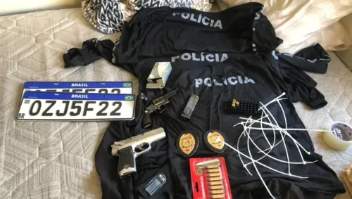 Material apreendido pela Polícia Civil