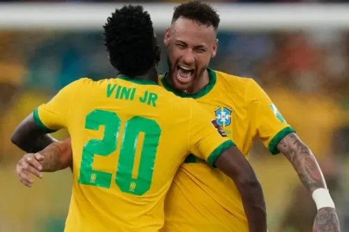 Vini Jr falou durante entrevista que deseja melhoras ao camisa 10